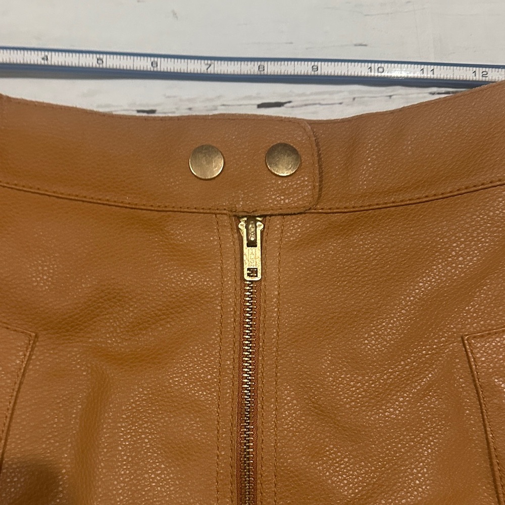 Free People Vegan Leather Mini Skirt size 2 - Picture 5 of 9